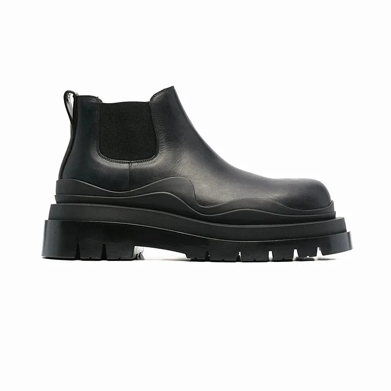 Classic Urban Mens Leather Ankle Boots - British Martin Style