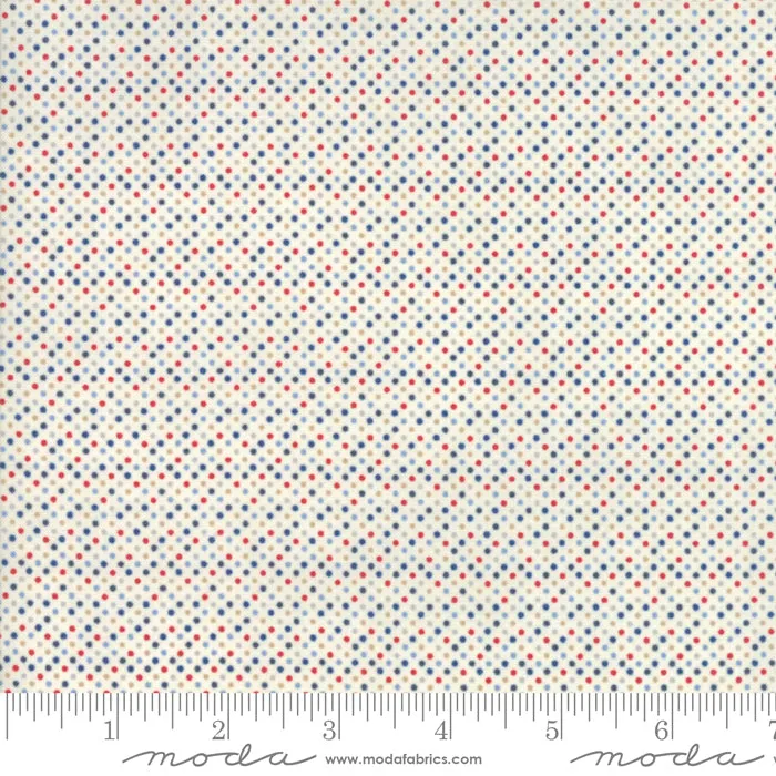 ESSENTIALLY YOURS White Multi B 8655 89 Mini Dot.Priced per 25cm.