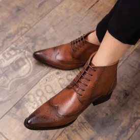 Men's fashionable patterned Martin boots Shoes