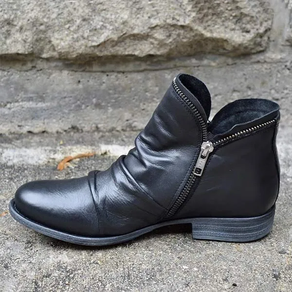 Women's Multi-Color Martin Boots Solid Color Ankle Boots 82059119C