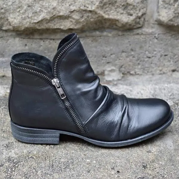 Women's Multi-Color Martin Boots Solid Color Ankle Boots 82059119C