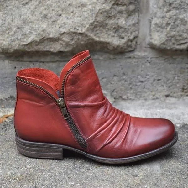 Women's Multi-Color Martin Boots Solid Color Ankle Boots 82059119C