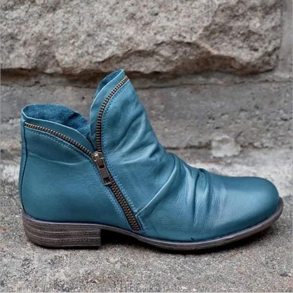 Women's Multi-Color Martin Boots Solid Color Ankle Boots 82059119C