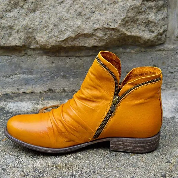 Women's Multi-Color Martin Boots Solid Color Ankle Boots 82059119C